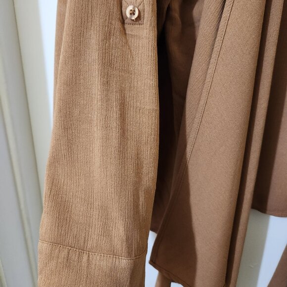Drape Front Kimono by Torrid, Tobacco Brown, 3x - Picture 5 of 8